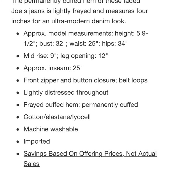 Joe’s jeans The Smith cropped & cuffed 26x24 - Picture 7 of 7